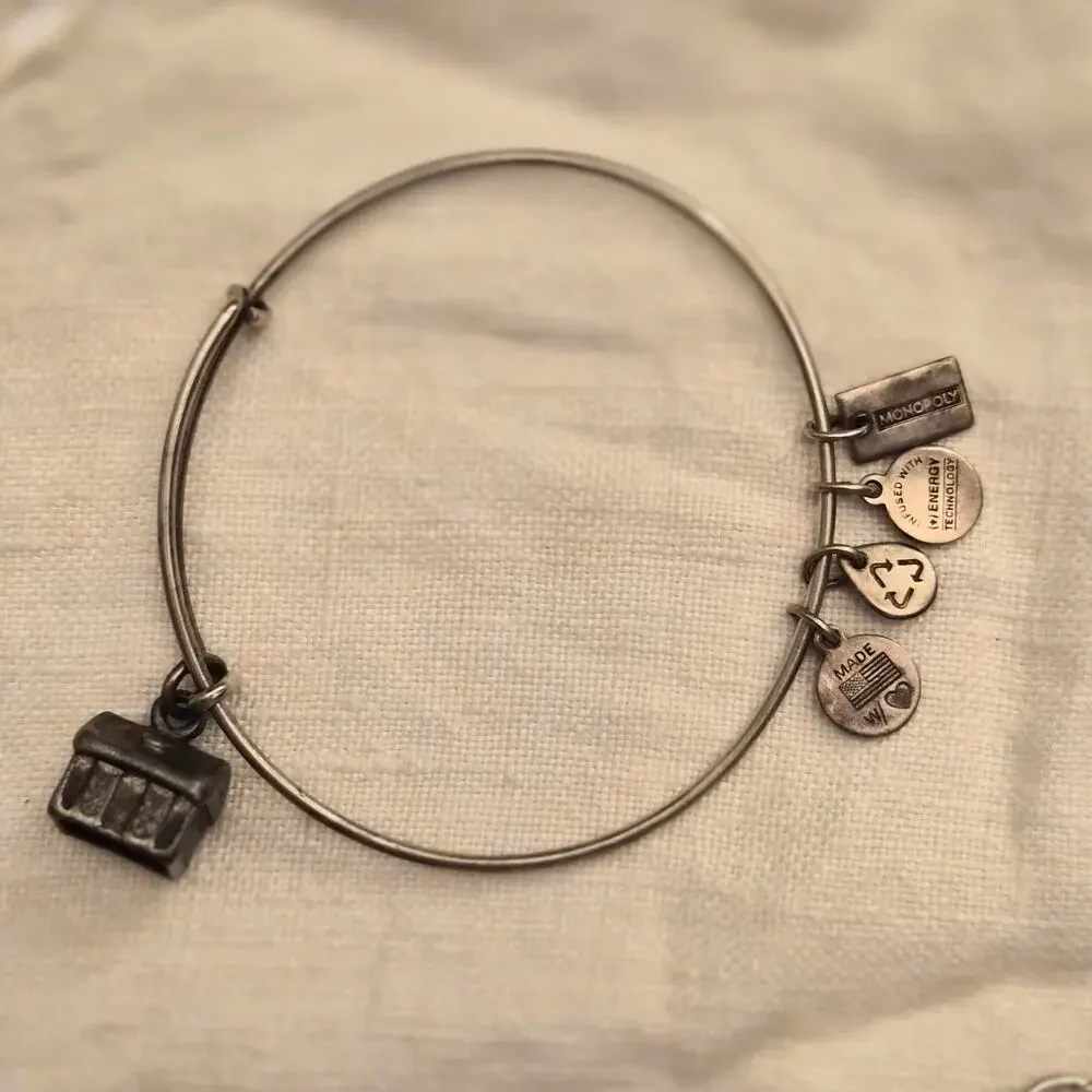 Alex‎ and Ani Monopoly Charm Bangle Rafaelian Silver Expandable Bracelet Stack
